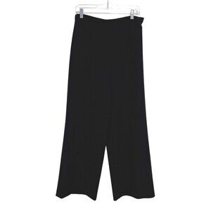 St. John Womens Black Wide-Leg Pants Elastic Waist Trouser Size 8